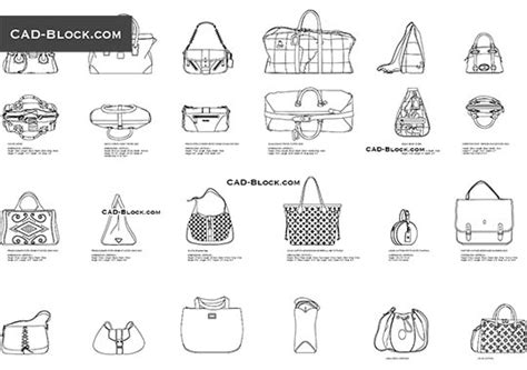 shopping bag hermes autocad block|luggage cad block.